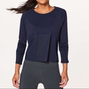 Lululemon final lap long sleeve crop